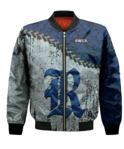 Rice Owls Bomber Jacket 3D Printed Grunge Polynesian Tattoo - livanniespoon Store