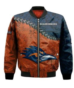 Utsa Roadrunners Bomber Jacket 3D Printed Grunge Polynesian Tattoo - livanniespoon Store