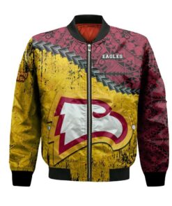 Winthrop Eagles Bomber Jacket 3D Printed Grunge Polynesian Tattoo - livanniespoon Store