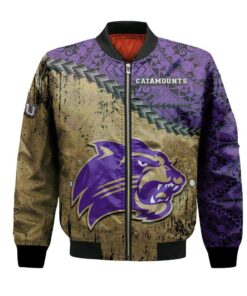 Western Carolina Catamounts Bomber Jacket 3D Printed Grunge Polynesian Tattoo - livanniespoon Store