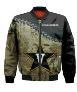 Vanderbilt Commodores Bomber Jacket 3D Printed Grunge Polynesian Tattoo - livanniespoon Store