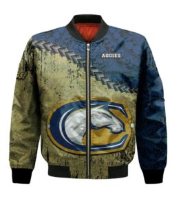 Uc Davis Aggies Bomber Jacket 3D Printed Grunge Polynesian Tattoo - livanniespoon Store