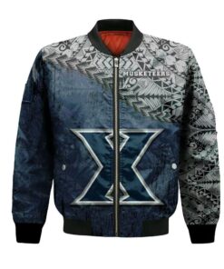 Xavier Musketeers Bomber Jacket 3D Printed Grunge Polynesian Tattoo - livanniespoon Store