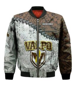 Valparaiso Beacons Bomber Jacket 3D Printed Grunge Polynesian Tattoo - livanniespoon Store