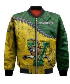Vermont Catamounts Bomber Jacket 3D Printed Grunge Polynesian Tattoo - livanniespoon Store