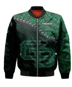 Wisconsin-Green Bay Phoenix Bomber Jacket 3D Printed Grunge Polynesian Tattoo - livanniespoon Store