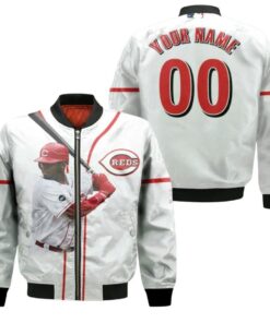Cincinnati Reds Ken Griffey Jr. 30 Custom Number Name For Reds Fans Bomber Jacket 3D Printed - livanniespoon Store