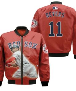 Boston Red Sox Rafael Devers 11 Legend Player Red For Red Sox Fans Bomber Jacket 3D Printed - livanniespoon Store