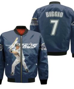 Houston Astros Craig Biggio 7 Throwback 1994 Player Navy Bomber Jacket 3D Printed - livanniespoon Store