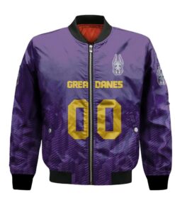 Albany Great Danes Bomber Jacket 3D Printed Team Logo Custom Text And Number - livanniespoon Store
