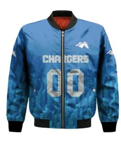 Alabama Huntsville Chargers Bomber Jacket 3D Printed Team Logo Custom Text And Number - livanniespoon Store