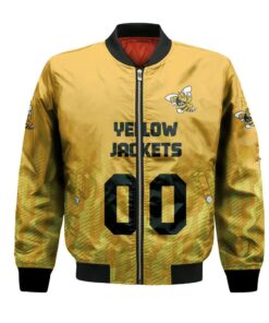 American International Yellow Jackets Bomber Jacket 3D Printed Team Logo Custom Text And Number - livanniespoon Store