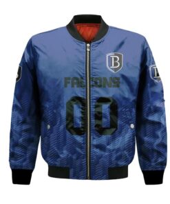 Bentley Falcons Bomber Jacket 3D Printed Team Logo Custom Text And Number - livanniespoon Store