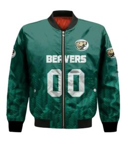 Bemidji State Beavers Bomber Jacket 3D Printed Team Logo Custom Text And Number - livanniespoon Store