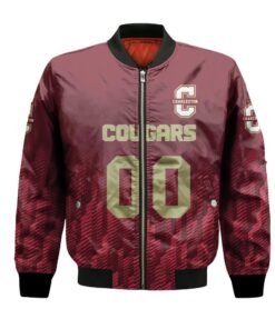 College Of Charleston Cougars Bomber Jacket 3D Printed Team Logo Custom Text And Number - livanniespoon Store
