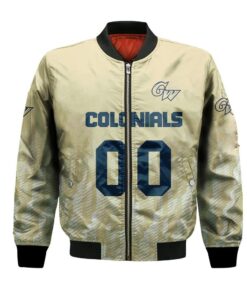 George Washington Colonials Bomber Jacket 3D Printed Team Logo Custom Text And Number - livanniespoon Store