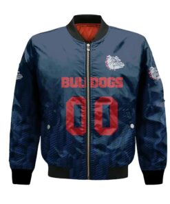 Gonzaga Bulldogs Bomber Jacket 3D Printed Team Logo Custom Text And Number - livanniespoon Store