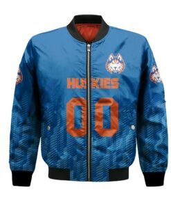 Houston Baptist Huskies Bomber Jacket 3D Printed Team Logo Custom Text And Number - livanniespoon Store