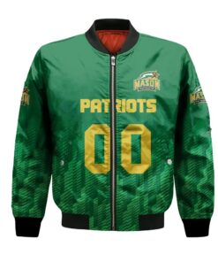George Mason Patriots Bomber Jacket 3D Printed Team Logo Custom Text And Number - livanniespoon Store