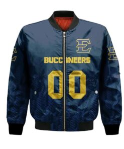 East Tennessee State Buccaneers Bomber Jacket 3D Printed Team Logo Custom Text And Number - livanniespoon Store