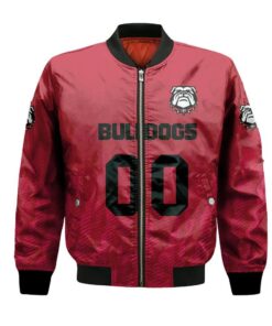 Georgia Bulldogs Bomber Jacket 3D Printed Team Logo Custom Text And Number - livanniespoon Store