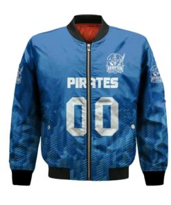 Hampton Pirates Bomber Jacket 3D Printed Team Logo Custom Text And Number - livanniespoon Store