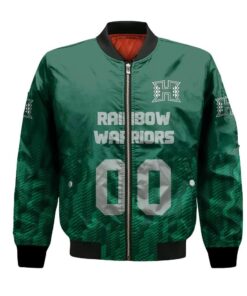 Hawaii Rainbow Warriors Bomber Jacket 3D Printed Team Logo Custom Text And Number - livanniespoon Store