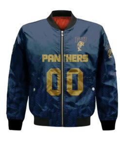 Fiu Panthers Bomber Jacket 3D Printed Team Logo Custom Text And Number - livanniespoon Store