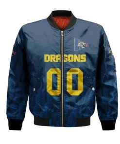 Drexel Dragons Bomber Jacket 3D Printed Team Logo Custom Text And Number - livanniespoon Store