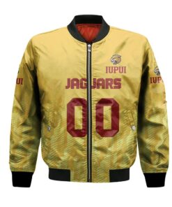 Iupui Jaguars Bomber Jacket 3D Printed Team Logo Custom Text And Number - livanniespoon Store