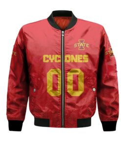Iowa State Cyclones Bomber Jacket 3D Printed Team Logo Custom Text And Number - livanniespoon Store