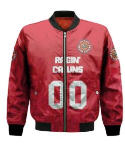 Louisiana Ragin Cajuns Bomber Jacket 3D Printed Team Logo Custom Text And Number - livanniespoon Store