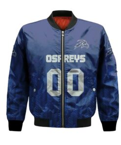 North Florida Ospreys Bomber Jacket 3D Printed Team Logo Custom Text And Number - livanniespoon Store