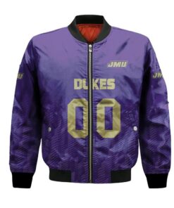 James Madison Dukes Bomber Jacket 3D Printed Team Logo Custom Text And Number - livanniespoon Store