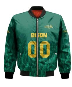 North Dakota State Bison Bomber Jacket 3D Printed Team Logo Custom Text And Number - livanniespoon Store