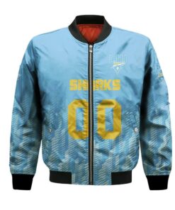 Liu Sharks Bomber Jacket 3D Printed Team Logo Custom Text And Number - livanniespoon Store