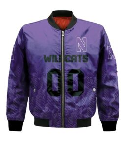 Northwestern Wildcats Bomber Jacket 3D Printed Team Logo Custom Text And Number - livanniespoon Store
