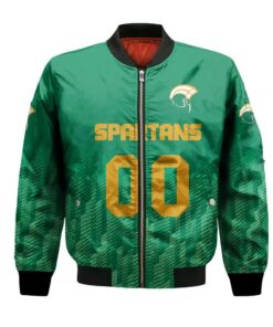 Norfolk State Spartans Bomber Jacket 3D Printed Team Logo Custom Text And Number - livanniespoon Store
