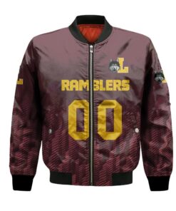 Loyola Ramblers Bomber Jacket 3D Printed Team Logo Custom Text And Number - livanniespoon Store