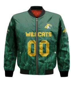Northern Michigan Wildcats Bomber Jacket 3D Printed Team Logo Custom Text And Number - livanniespoon Store