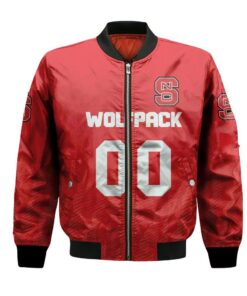 Nc State Wolfpack Bomber Jacket 3D Printed Team Logo Custom Text And Number - livanniespoon Store
