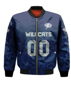 New Hampshire Wildcats Bomber Jacket 3D Printed Team Logo Custom Text And Number - livanniespoon Store