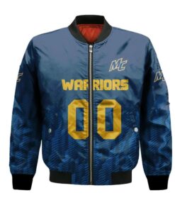 Merrimack Warriors Bomber Jacket 3D Printed Team Logo Custom Text And Number - livanniespoon Store