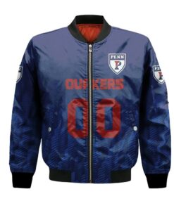 Penn Quakers Bomber Jacket 3D Printed Team Logo Custom Text And Number - livanniespoon Store