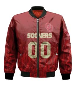 Oklahoma Sooners Bomber Jacket 3D Printed Team Logo Custom Text And Number - livanniespoon Store