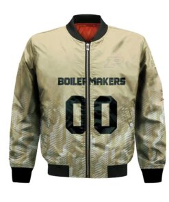 Purdue Boilermakers Bomber Jacket 3D Printed Team Logo Custom Text And Number - livanniespoon Store