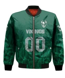 Portland State Vikings Bomber Jacket 3D Printed Team Logo Custom Text And Number - livanniespoon Store
