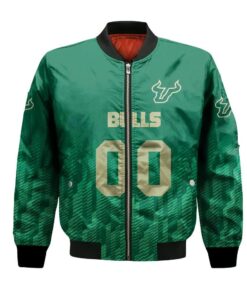 South Florida Bulls Bomber Jacket 3D Printed Team Logo Custom Text And Number - livanniespoon Store
