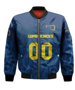 Northern Arizona Lumberjacks Bomber Jacket 3D Printed Team Logo Custom Text And Number - livanniespoon Store