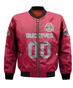 Ohio State Buckeyes Bomber Jacket 3D Printed Team Logo Custom Text And Number - livanniespoon Store